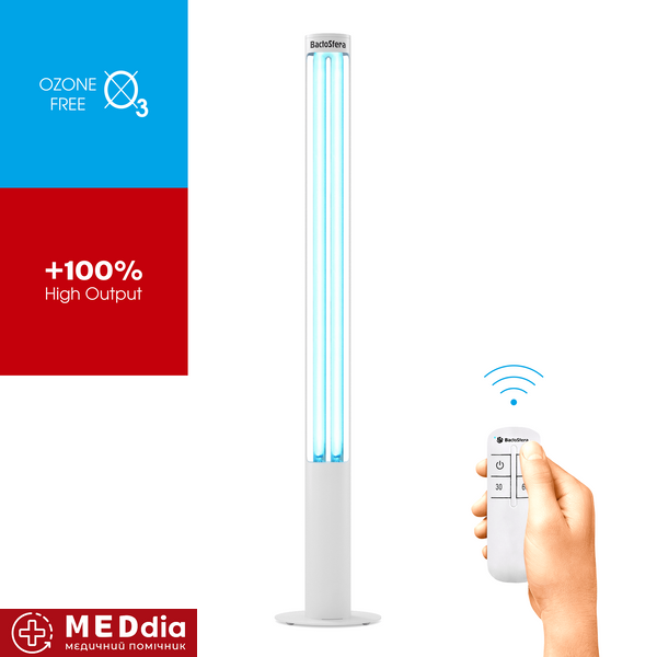 Бактерицидний опромінювач BactoSfera 360&deg; U95 +100% RC-TIMER White (1771) 1771 фото